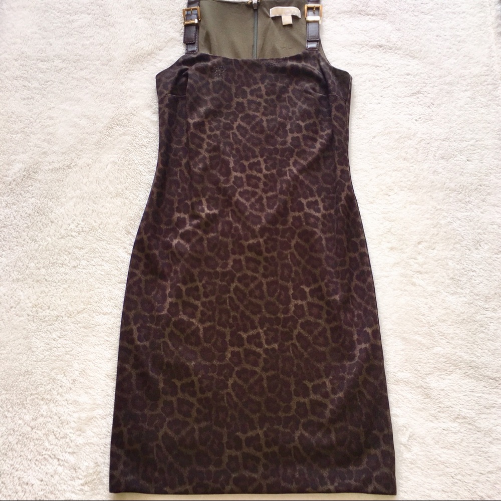 Michael Kors Brown Leopard Print Dress